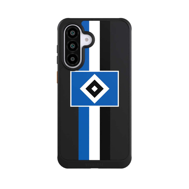 Galaxy A56 5G NIVOcore HSV Streifen - Blau-Weiß-Schwarz - ohne Hintergrund