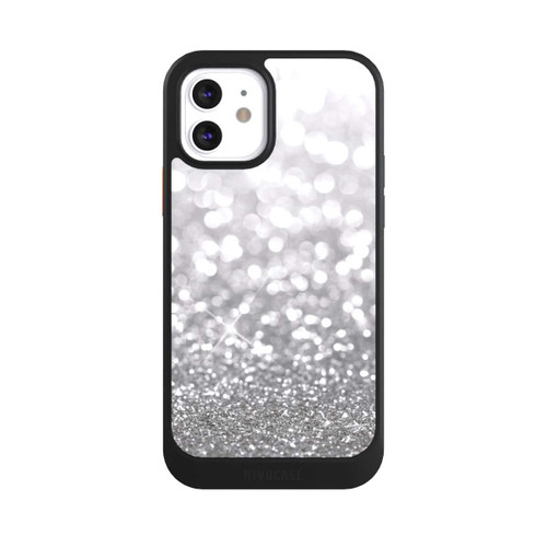 Apple iPhone 12 NIVOcore Pluie de Paillettes Argentées Look