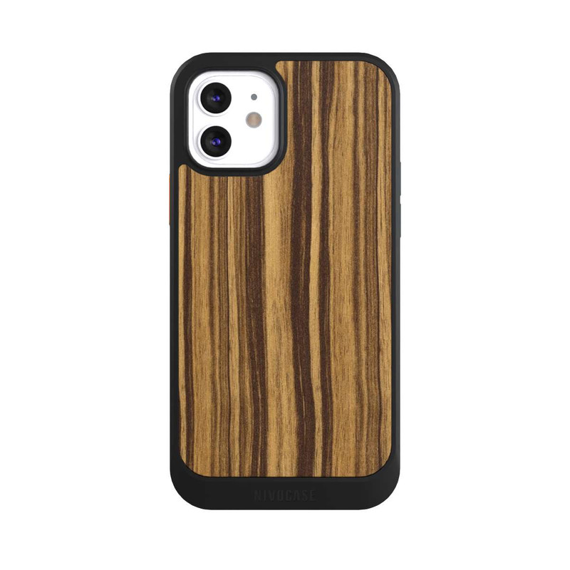 iPhone 12 NIVOcore Look Bois d'Ébène Macassar Clair