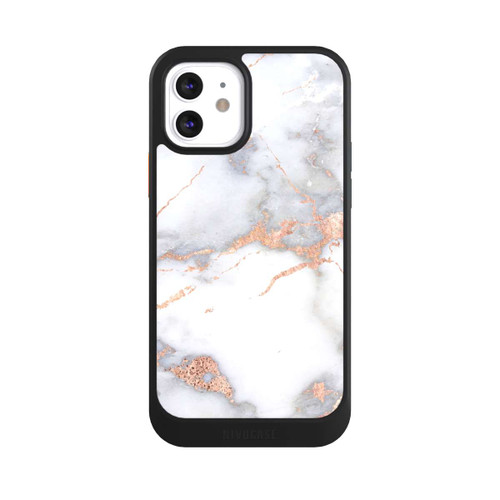 Apple iPhone 12 NIVOcore Marbre Blanc et Doré