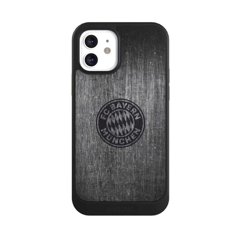 iPhone 12 NIVOcore Metalllook FCB Logo einfarbig