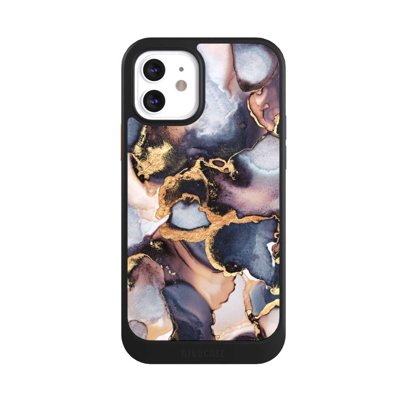 iPhone 12 NIVOcore Impression Dreamy Ink Gris Or
