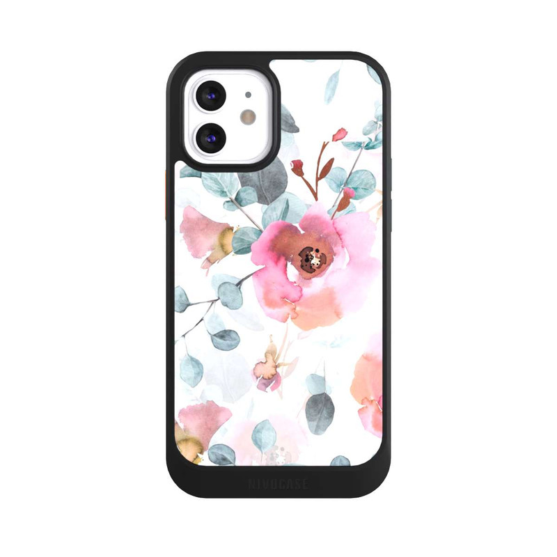 iPhone 12 NIVOcore Aquarell Blumentapete