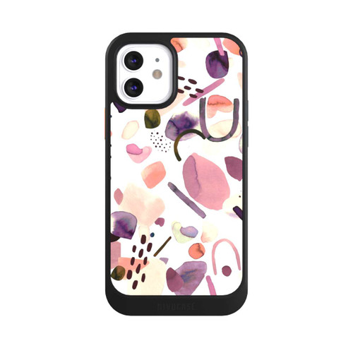 Apple iPhone 12 NIVOcore Watercolor Abstract Pieces Mauve