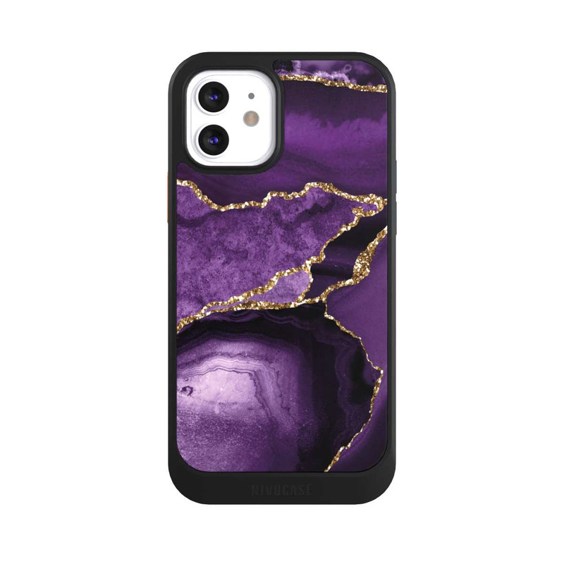iPhone 12 NIVOcore Lila Marmor Landschaft