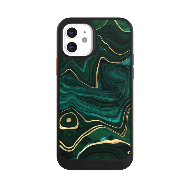 iPhone 12 NIVOcore Malachite gold print