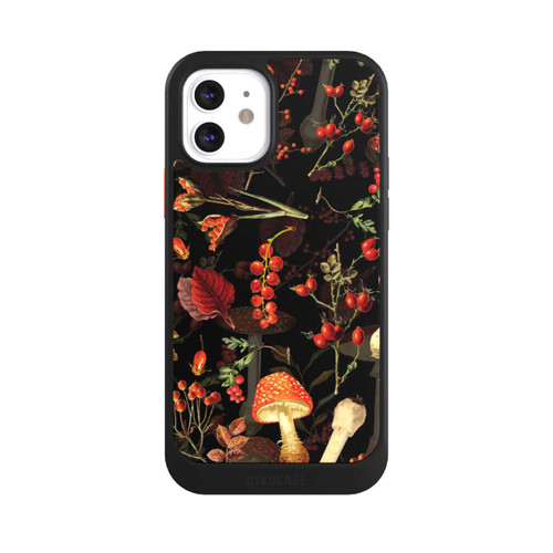 Apple iPhone 12 NIVOcore Mushroom Pattern Black
