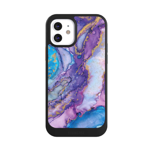 Apple iPhone 12 NIVOcore Purple und Blue Swirl Ink