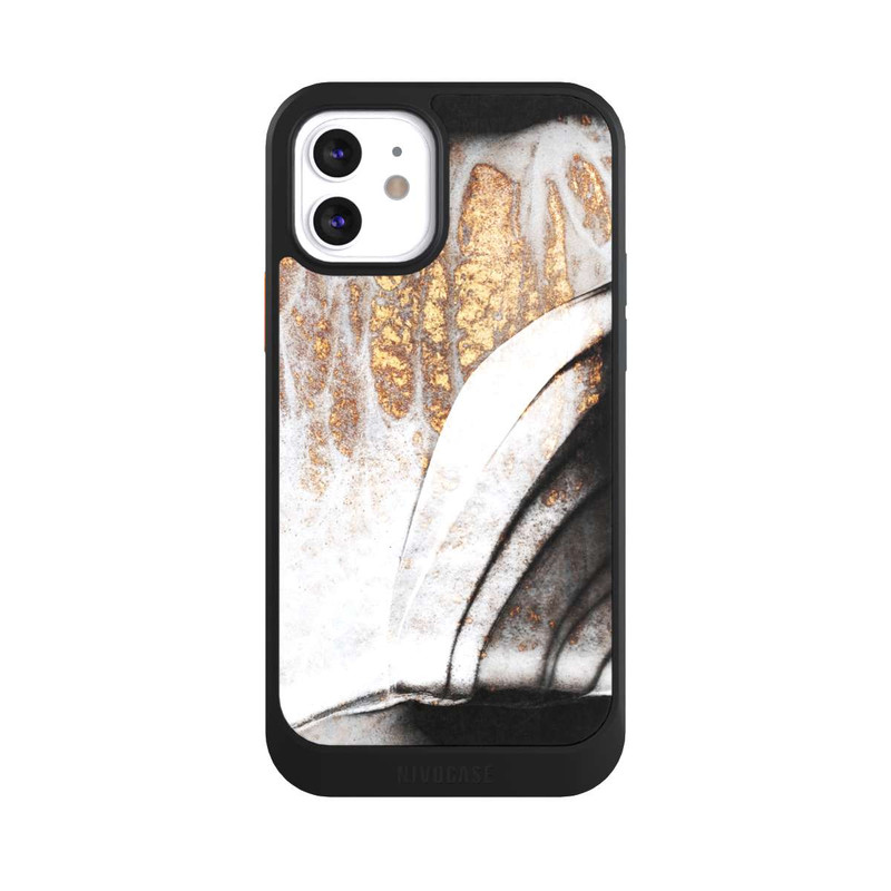 iPhone 12 NIVOcore Veines noires et dorées