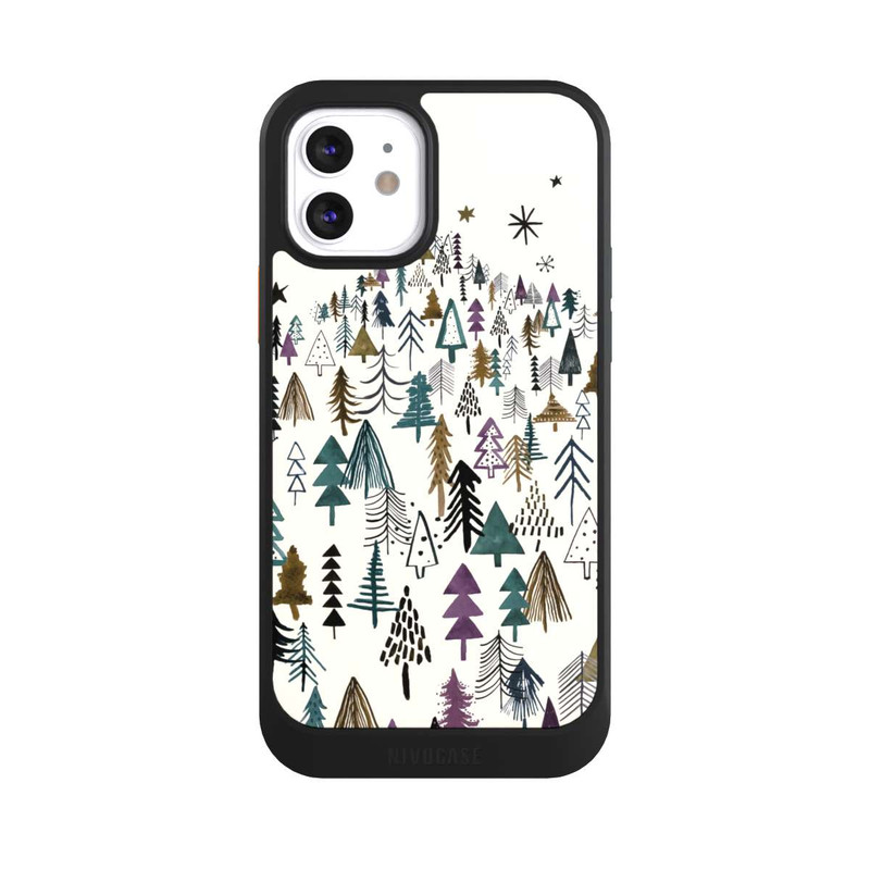 iPhone 12 NIVOcore Bergbäume Wald Lila