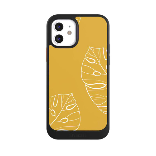 Apple iPhone 12 NIVOcore Leaves Mustard Background
