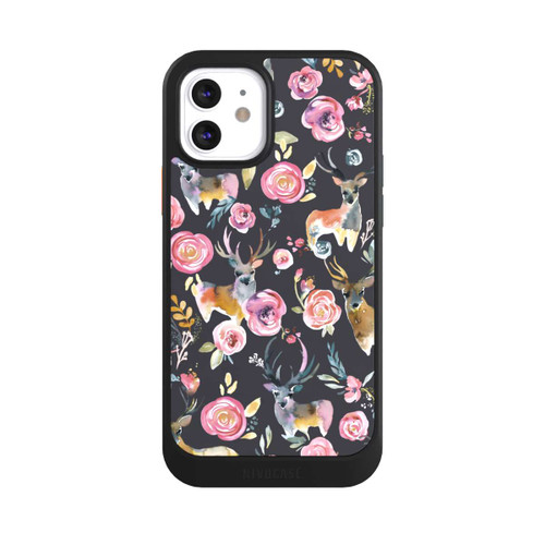 Apple iPhone 12 NIVOcore Deers and flowers Anthracite