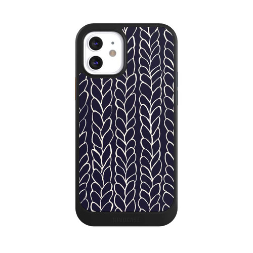 Apple iPhone 12 NIVOcore Wool Braids Drawings Navy