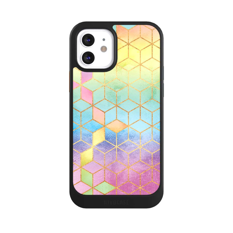iPhone 12 NIVOcore Cubes Arcs-en-ciel