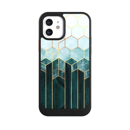 Apple iPhone 12 NIVOcore Blaugrüne Sechsecke