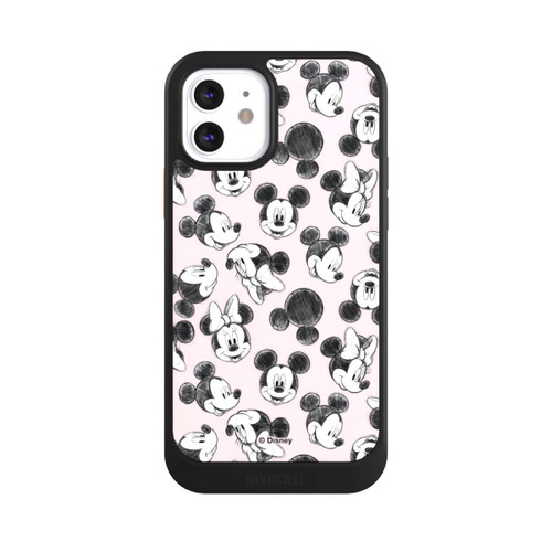 Apple iPhone 12 NIVOcore Minnie &amp; Mickey Viele Gesichter Pink