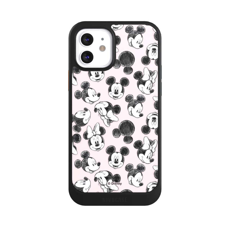 iPhone 12 NIVOcore Minnie & Mickey Viele Gesichter Pink