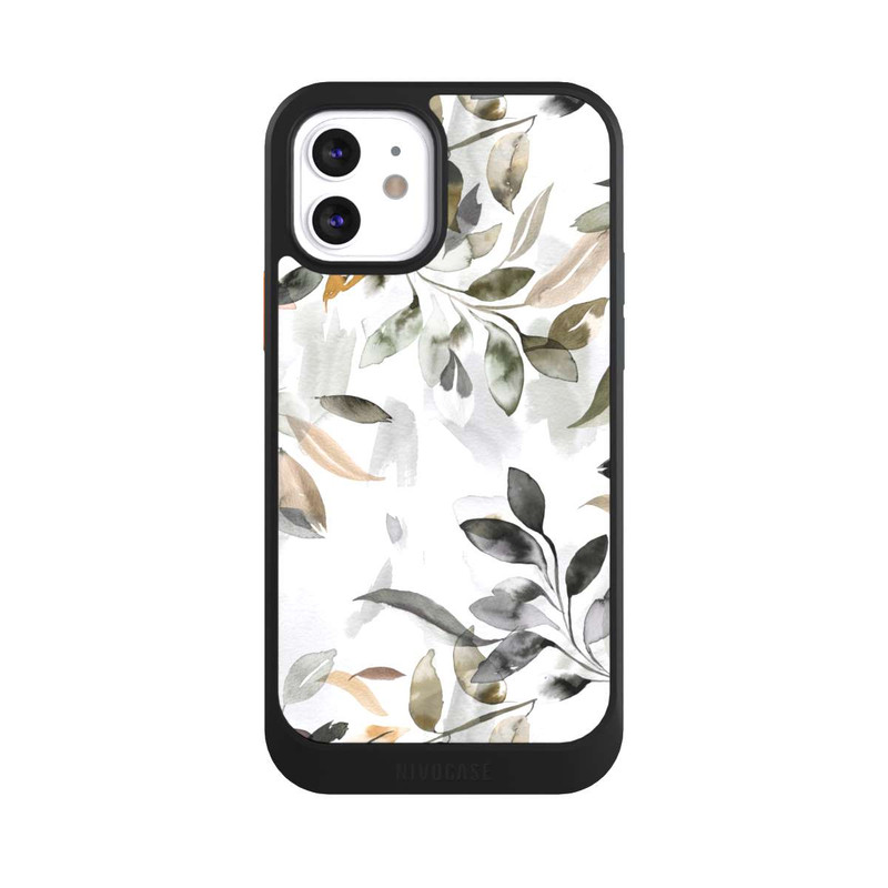 iPhone 12 NIVOcore Watercolor Neutral Leaves