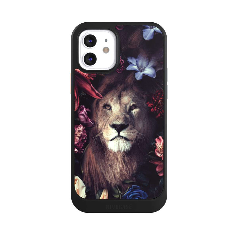 iPhone 12 NIVOcore Löwe Blumenrahmen