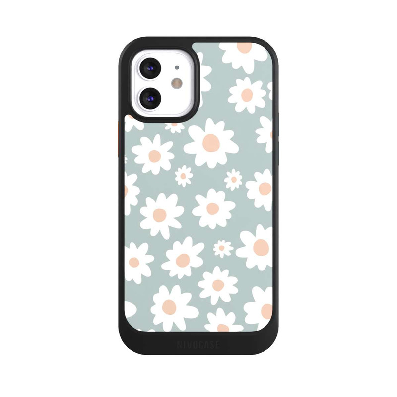 iPhone 12 NIVOcore Daisy Flower Seamless Pattern Green