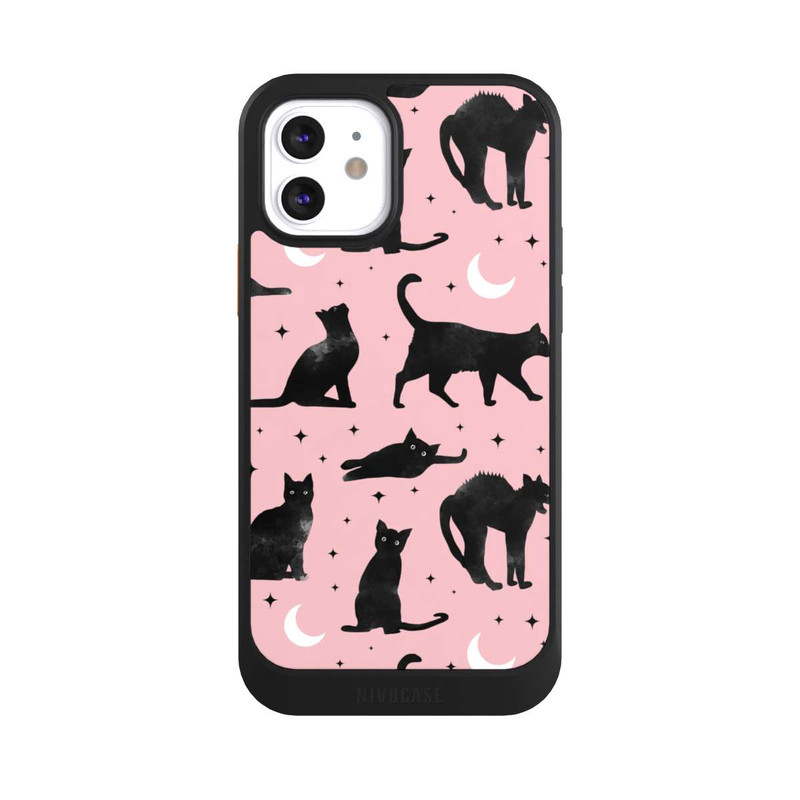 iPhone 12 NIVOcore Cats And Moon On Pink