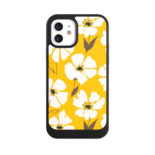 Apple iPhone 12 NIVOcore Blumenwiese auf Gelb Ocker