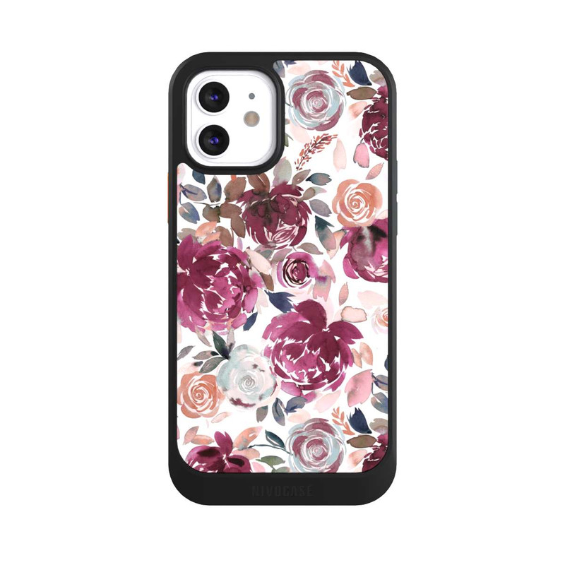 iPhone 12 NIVOcore Autumn Peonies and roses Pink