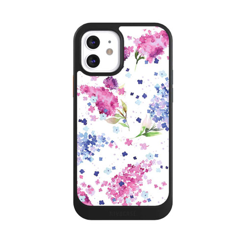 Apple iPhone 12 NIVOcore Floral Hydrangeas Lilac Pink