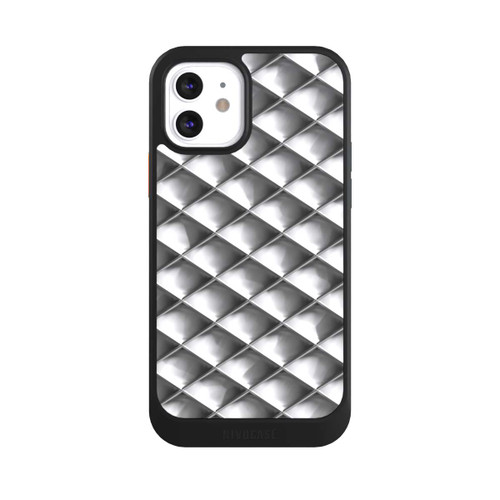 Apple iPhone 12 NIVOcore Glamour Silver Squares