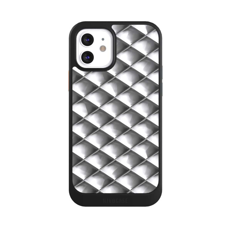 iPhone 12 NIVOcore Carrés argentés Glamour