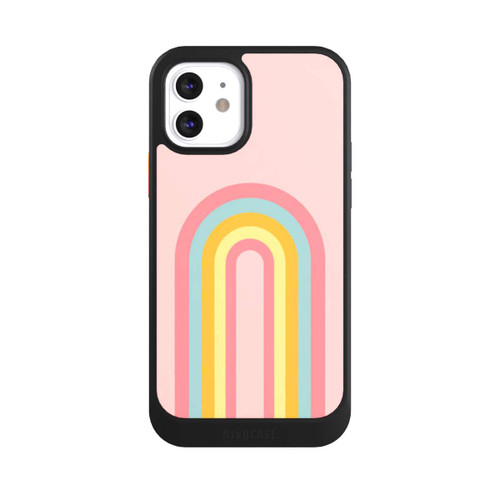 Apple iPhone 12 NIVOcore Rosa Pastell Regenbogen lang