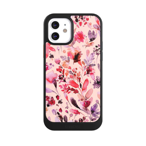 Apple iPhone 12 NIVOcore Künstlerische Blumen Viva Magenta