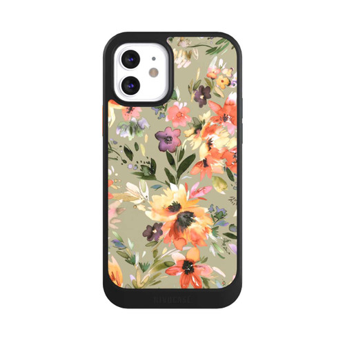 Apple iPhone 12 NIVOcore Malerische tropische Blumen Salbeigrün