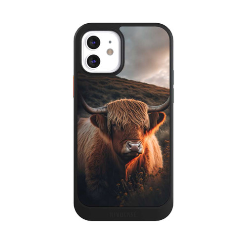 Apple iPhone 12 NIVOcore Vache Highland avec de grandes cornes avec IA