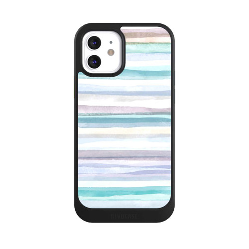 Apple iPhone 12 NIVOcore Pastellfarbene Streifen Blau