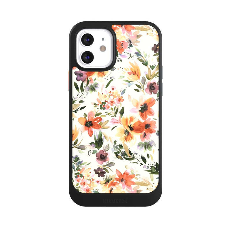 iPhone 12 NIVOcore Summer Artistic Flowers Ivory