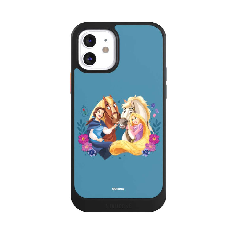 iPhone 12 NIVOcore Disney Prinzessinnen Belle and Rapunzel mit Pferden