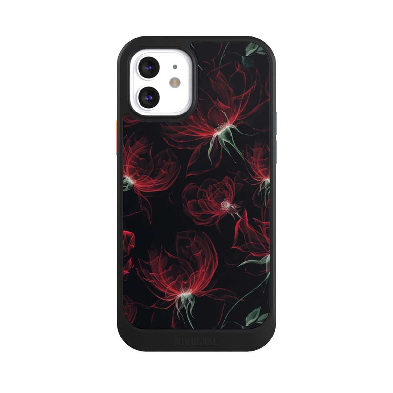 iPhone 12 NIVOcore Fleurs rouges Fond d'écran