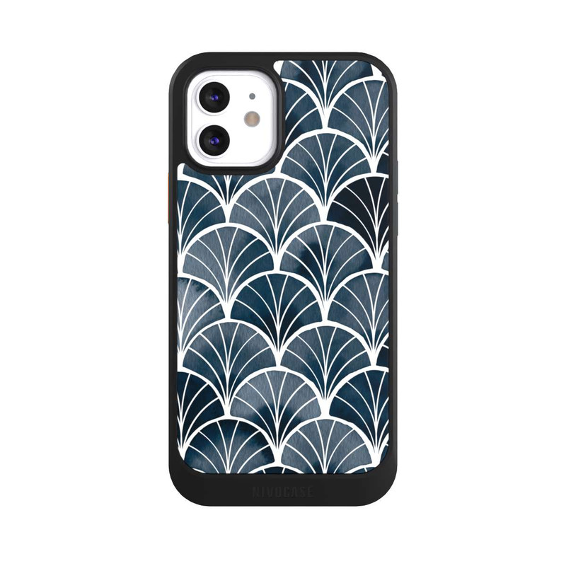 iPhone 12 NIVOcore Botanische Brise Art Deco Grau