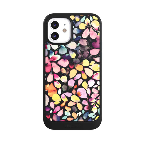 Apple iPhone 12 NIVOcore Eucalyptus Watercolor Leaves Black
