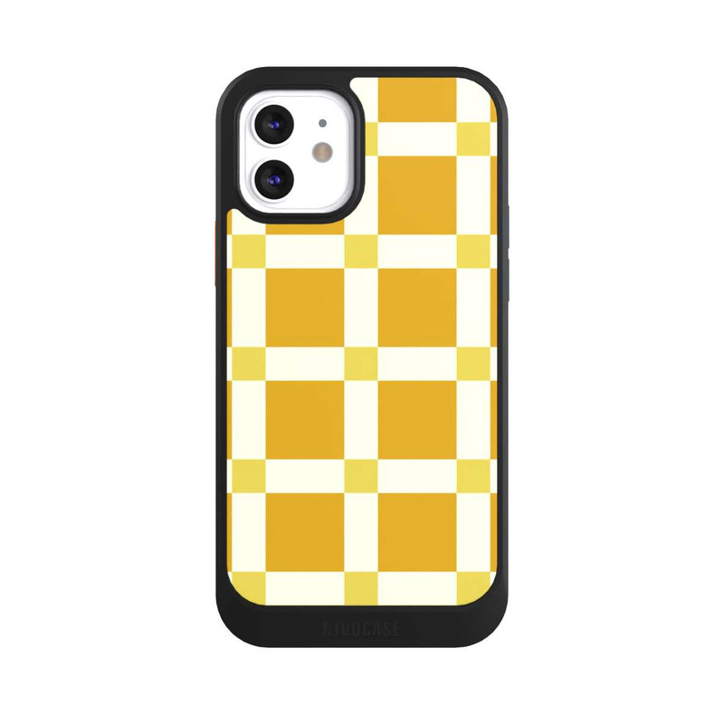 iPhone 12 NIVOcore Big Yellow Checked Pattern