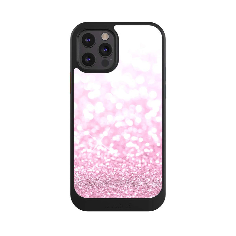 iPhone 12 Pro NIVOcore Pluie de paillettes roses look