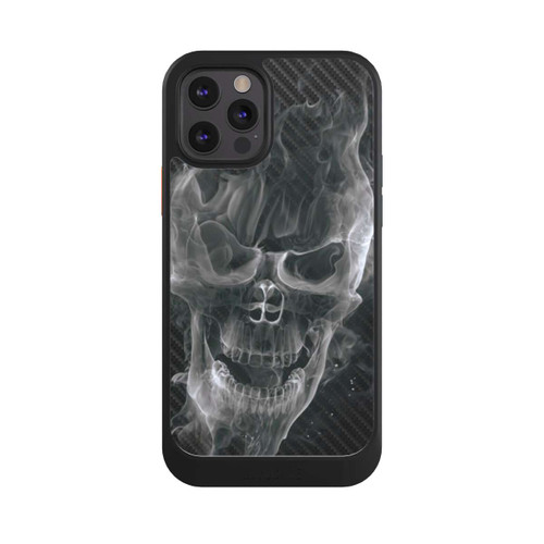 Apple iPhone 12 Pro NIVOcore rauchender Totenkopf Carbon
