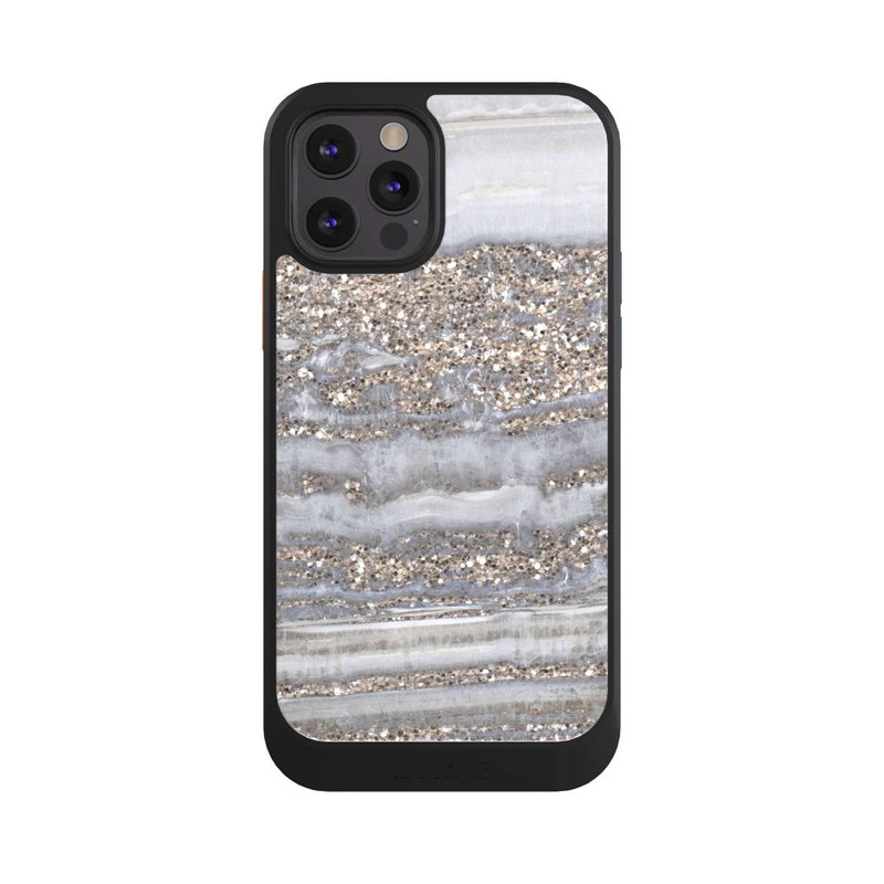 iPhone 12 Pro NIVOcore White Glitter Marble Look