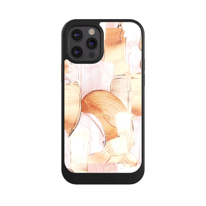 iPhone 12 Pro NIVOcore White/Gold Brush Pattern