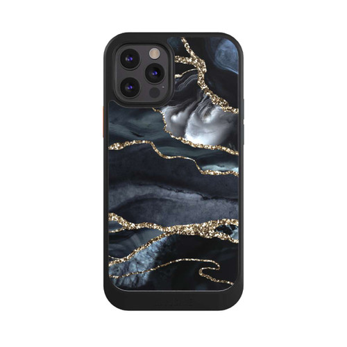 Apple iPhone 12 Pro NIVOcore Dark Marble Gold Glitter Look