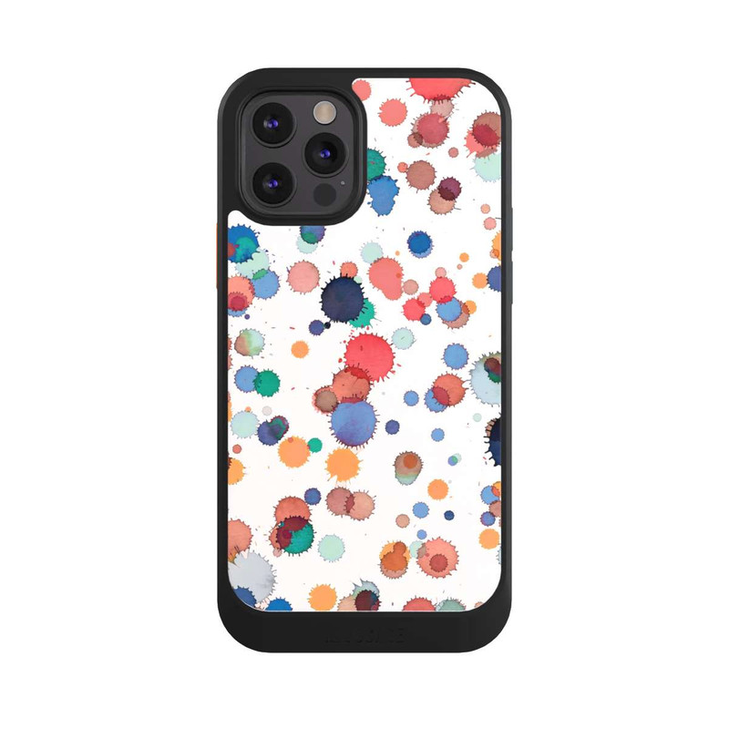 iPhone 12 Pro NIVOcore Tropfen Aquarell Textur Blau Gelb