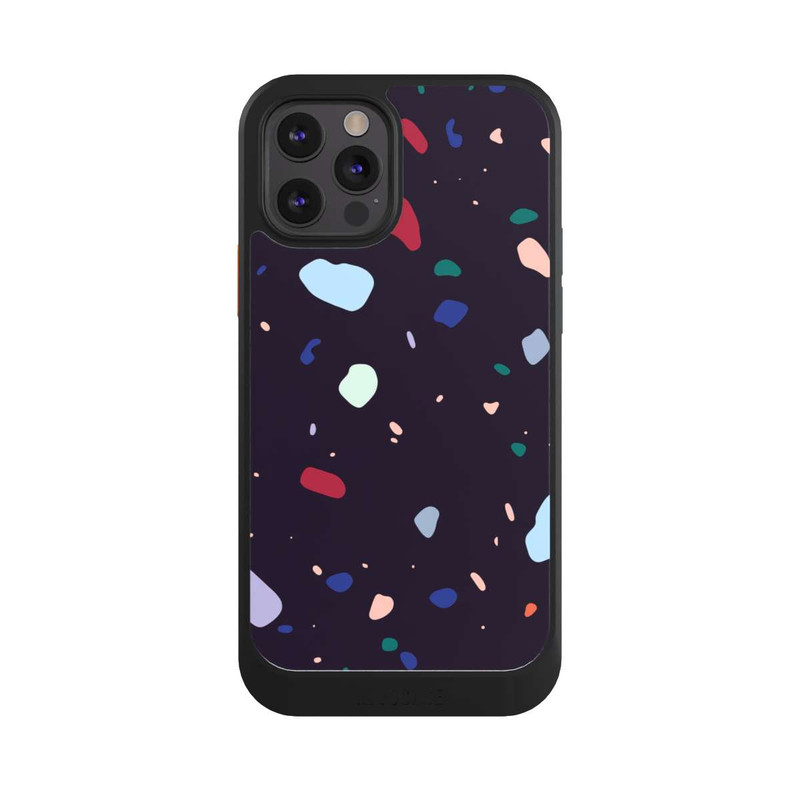 iPhone 12 Pro NIVOcore Modern Dark Rounded Terrazzo