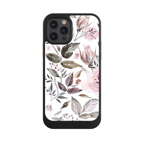 Apple iPhone 12 Pro NIVOcore Aquarell braune Rosenblüten
