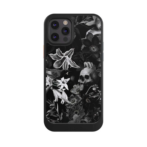 Apple iPhone 12 Pro NIVOcore Skulls and Flowers on Black Background